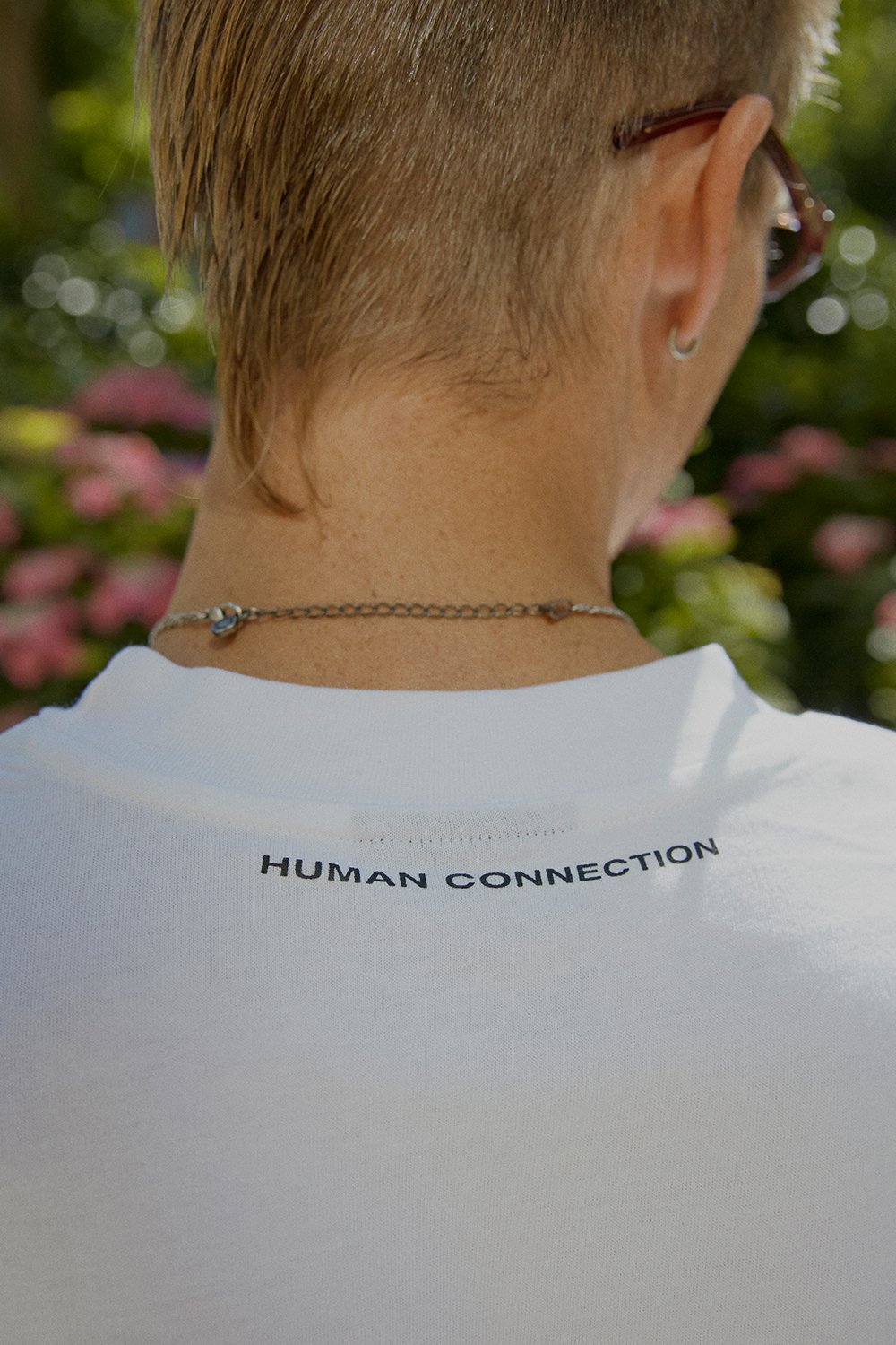 Human Connection Half T-Shirt - White - BISKIT 