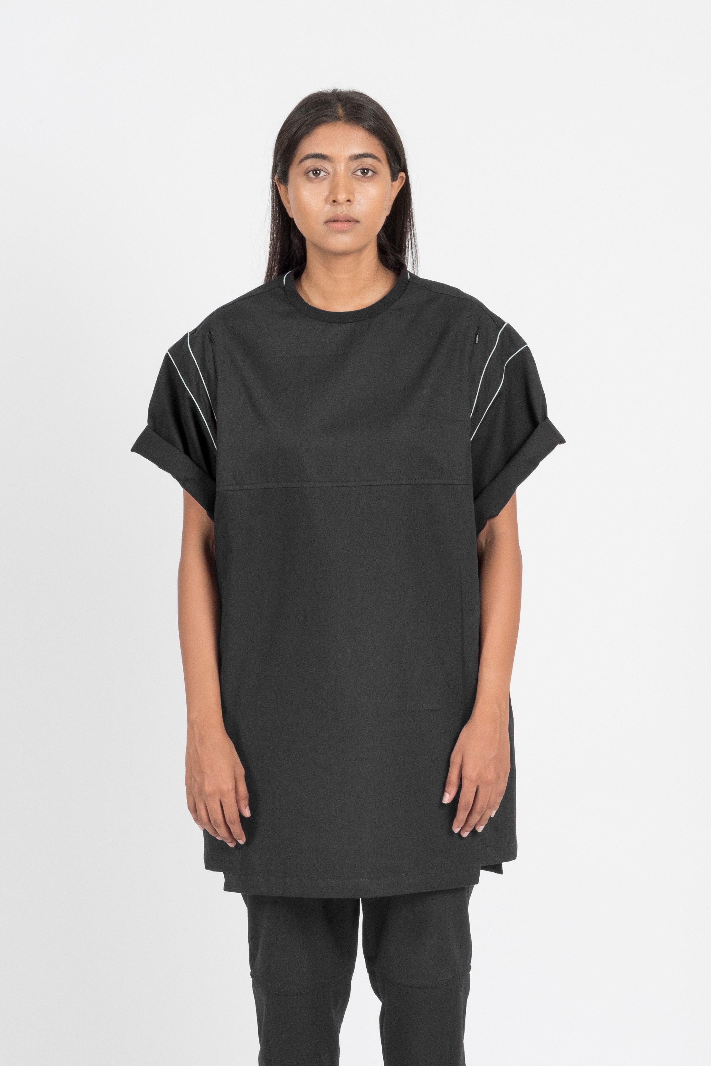 Axis Black Unisex Tunic with Space Dog Print – BISKIT