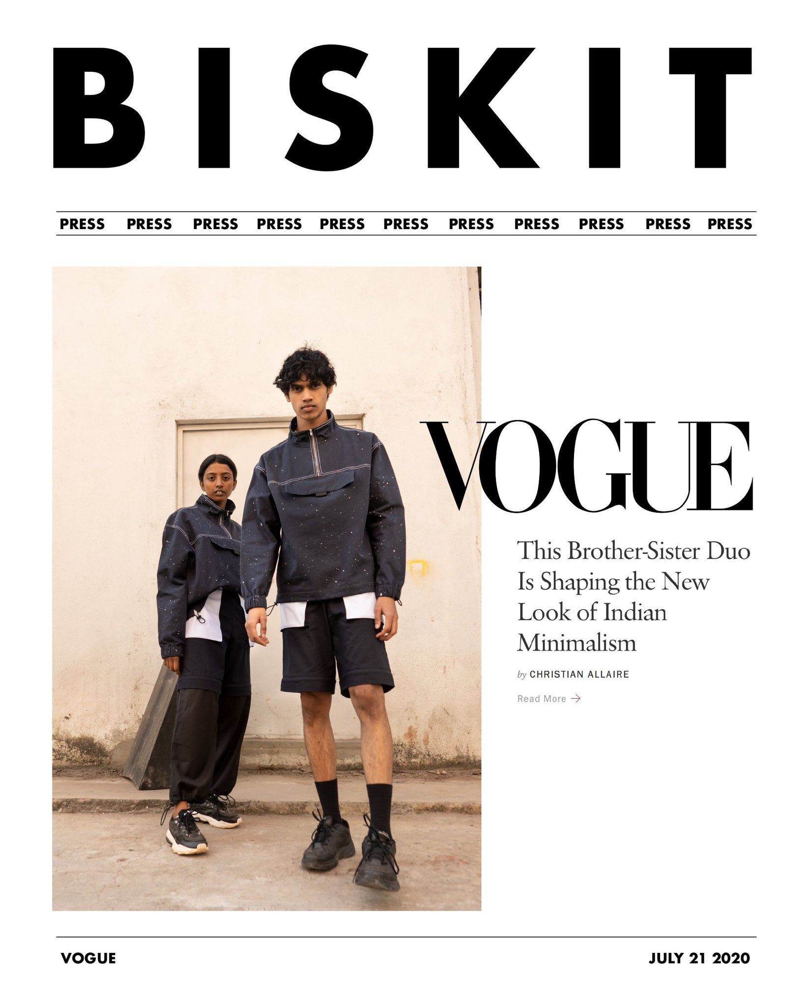Biskit Featured on Vogue Magazine - BISKIT 