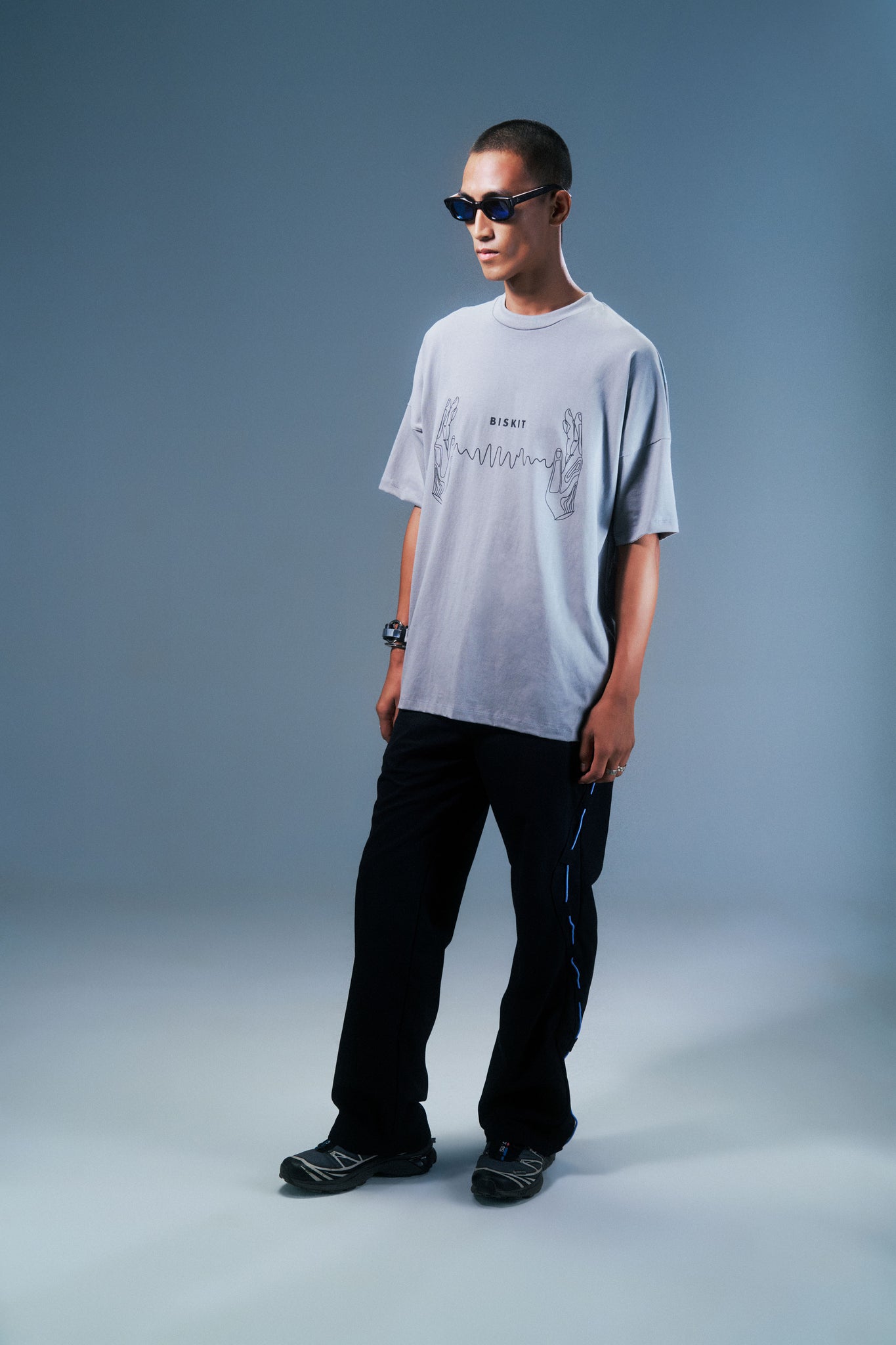 Grey Biskit Waves T-Shirt