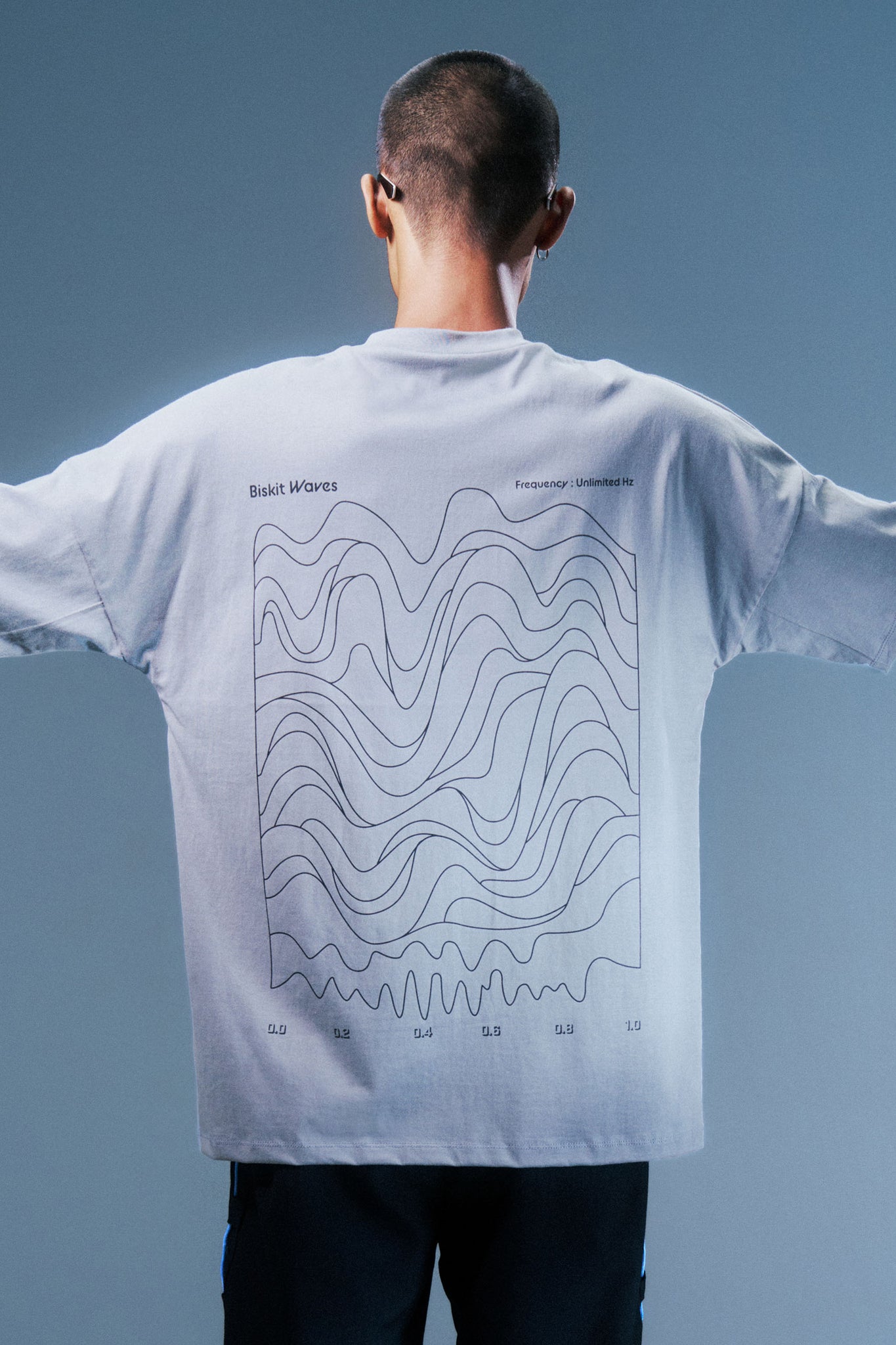 Grey Biskit Waves T-Shirt