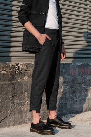 Black Unisex Pants. 100% Cotton. Designed in Madras, Made in India  | BISKIT UNISEX CLOTHING LABEL