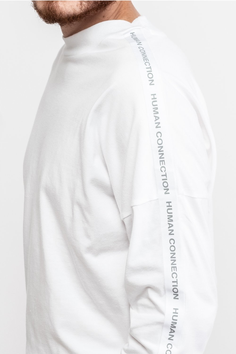 Human Connection 3/4 Sleeve T-Shirt - White - BISKIT 