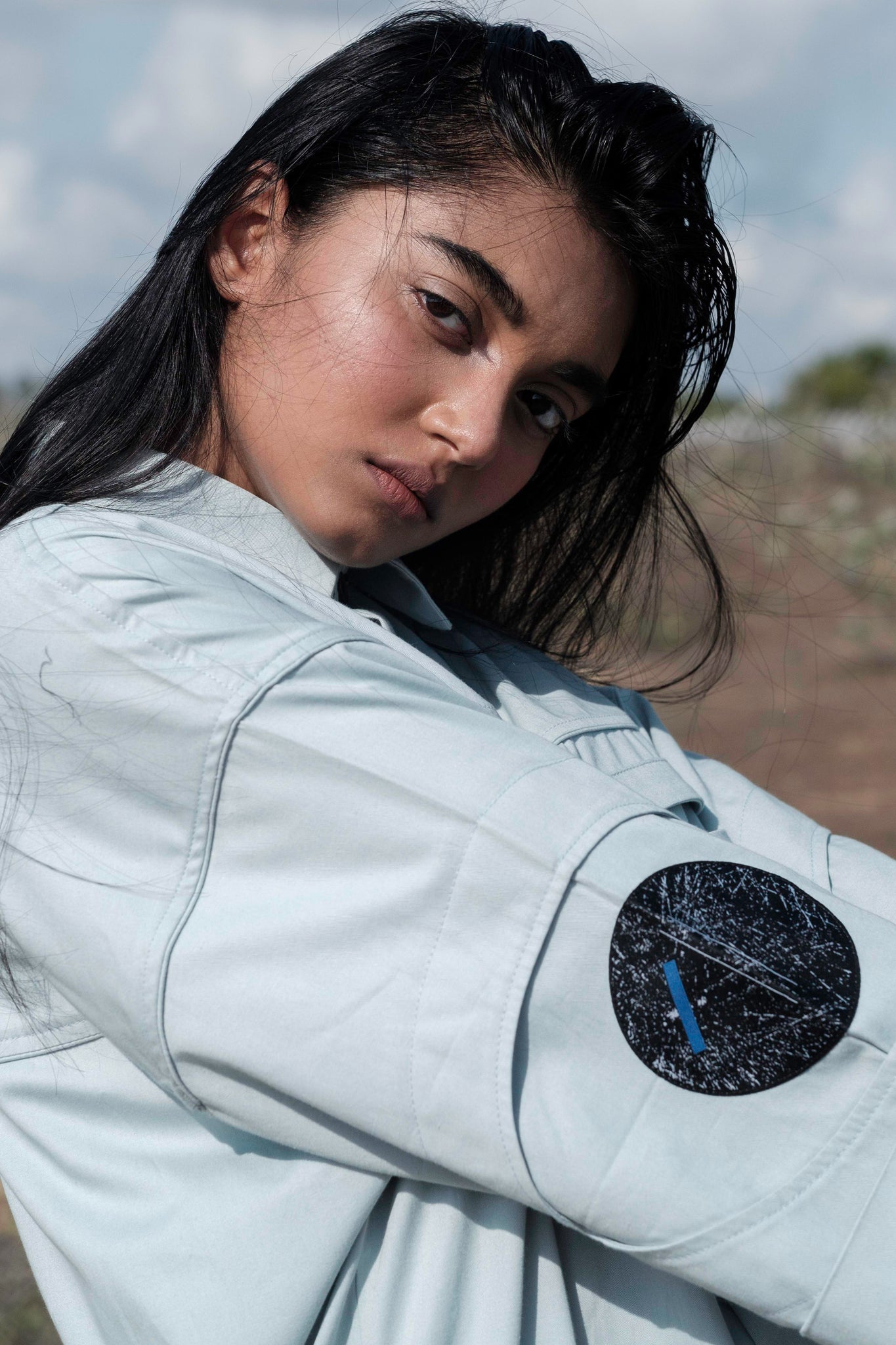 Orbit-Green Shirt with Circular Space Patch