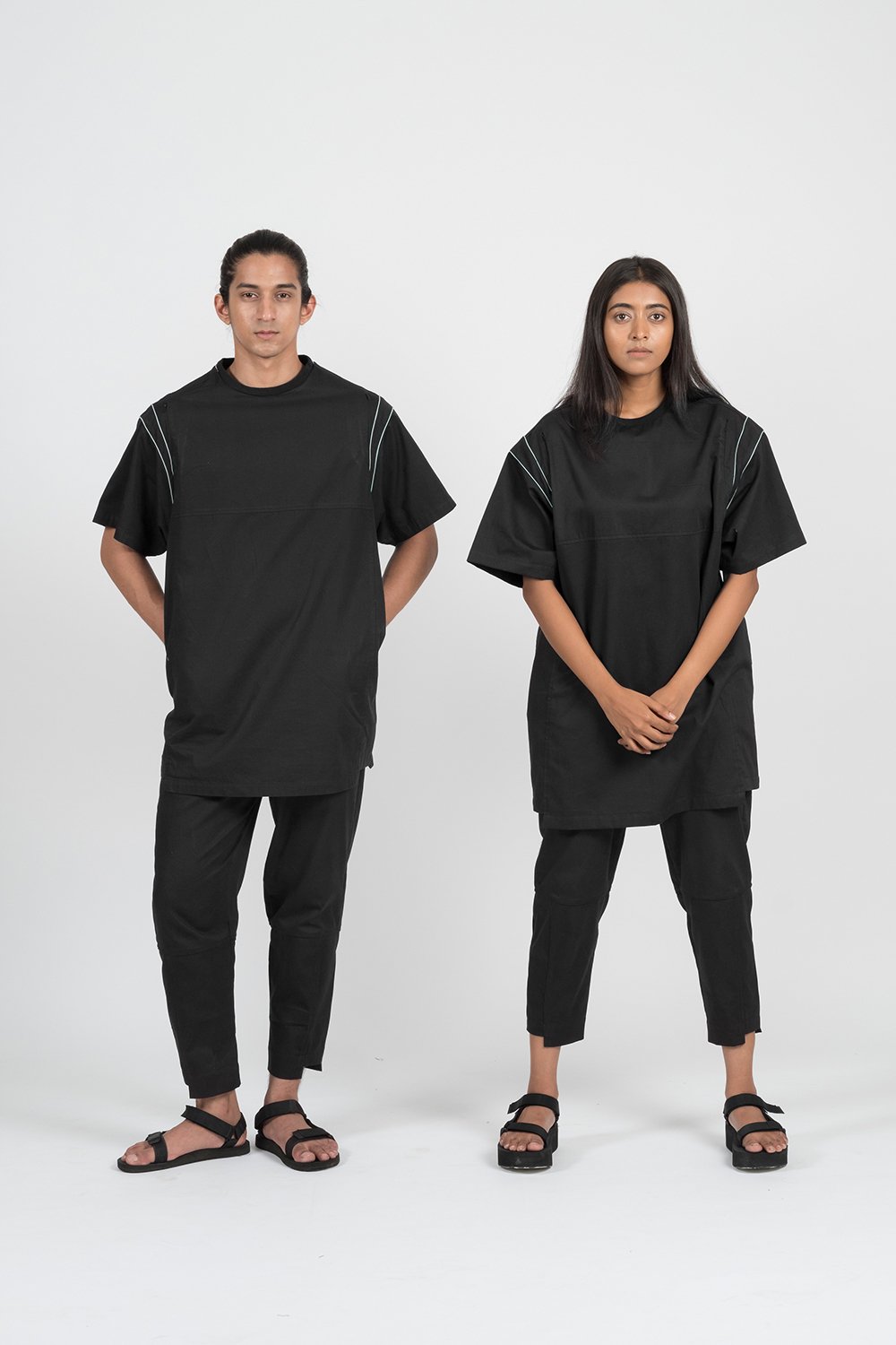 Black Unisex Pants. 100% Cotton. Designed in Madras, Made in India  | BISKIT UNISEX CLOTHING LABEL